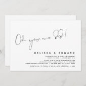 Moderne trouwvlucht, Oh ja, we deden het Kaart (Voorkant / Achterkant)