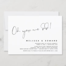 Moderne trouwvlucht, Oh ja, we deden het