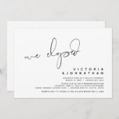 Moderne trouwvlucht, verrassing, we zijn gevlucht  kaart (Voorkant / Achterkant)