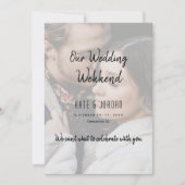 Moderne Trouwweekend Agenda Kaart (Voorkant)