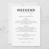 Moderne trouwweekend routekaart kaart (Voorkant)