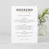 Moderne trouwweekend routekaart kaart (Staand voorkant)