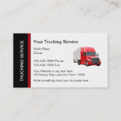 Moderne Trucking Service Business Card Template Visitekaartje (Voorkant)