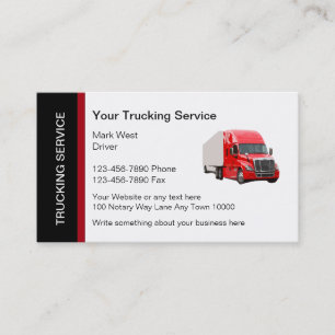 Moderne Trucking Service Business Card Template Visitekaartje