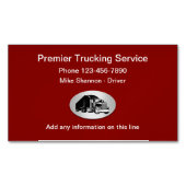 Moderne trucking service magnetisch visitekaartje (Voorkant)