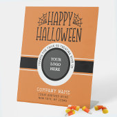 Moderne Trunk of Trakteer Halloween Business Dank  Reclamebord Met Voetstuk