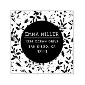 Moderne tuin Afdrukken Aangepaste naam Terug Adres Zelfinktende Stempel (Design)