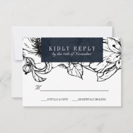 Moderne tuin | Blauw | Bloemen bruiloft RSVP