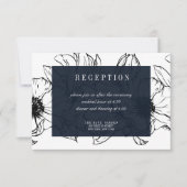 Moderne tuin | Blauw | Bloemen bruiloft RSVP Kaart (Voorkant)