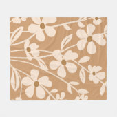 Moderne Tuin Bloemige Silhouet Fleece Deken (Voorkant (Horizontaal))
