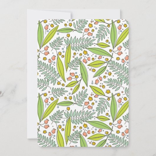 Moderne tuin bruiloft uitnodiging (Achterkant)