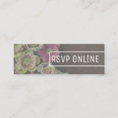 MODERNE tuin Helleborus Mini Web RSVP-kaart Mini Visitekaartje (Voorkant)