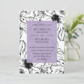 Moderne tuin | Lavendel | Bloemenbruiloft Kaart (Staand voorkant)