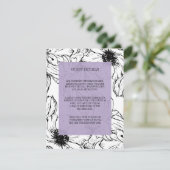 Moderne tuin | Lavendel bruiloft Gast Details Informatiekaartje (Staand voorkant)