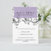 Moderne tuin | Lavendel bruiloft Maaltijd Keuze RS RSVP Kaartje (Staand voorkant)