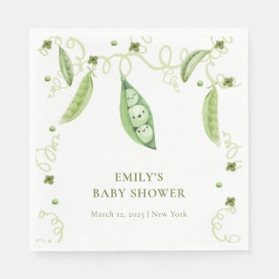 Moderne Tuin Lieve Erwt In Peul Baby Shower Servet