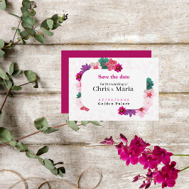 moderne tuin romance roze save the date