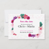 moderne tuin romance roze save the date (Voorkant)