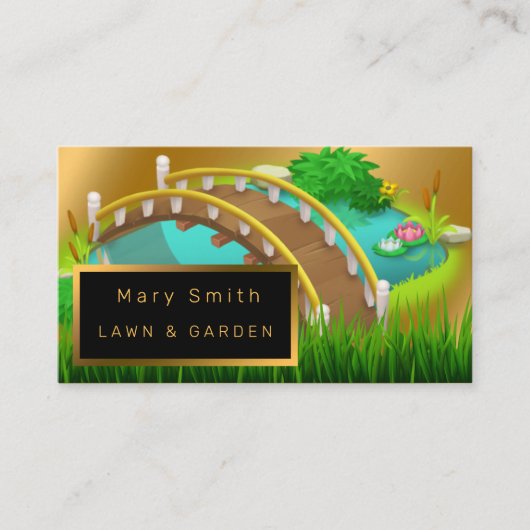 Moderne tuin toevoegen Jouw tekst Visitekaartje (Voorkant)