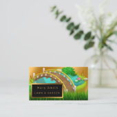 Moderne tuin toevoegen Jouw tekst Visitekaartje (Staand voorkant)