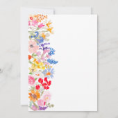 Moderne tuin wilde bloemen script bruidsmeisjeshuw bedankkaart (Achterkant)