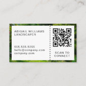 Moderne Tuinarchitect Gebruikerslogo QR-code Zakel Visitekaartje (Achterkant)