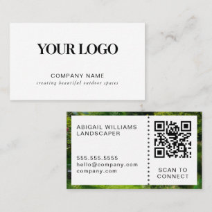 Moderne Tuinarchitect Gebruikerslogo QR-code Zakel Visitekaartje