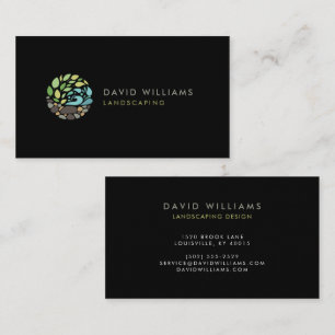 Moderne tuinarchitect Landscaping Logo Visitekaartje