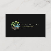 Moderne tuinarchitect Landscaping Logo Visitekaartje (Voorkant)