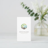 Moderne tuinarchitect Landscaping Logo Visitekaartje (Staand voorkant)