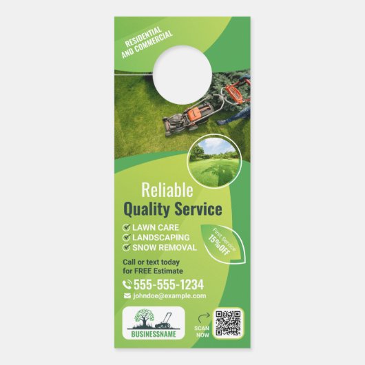 Moderne tuinarchitectuur tuinonderhoud deurhanger (Voorkant)