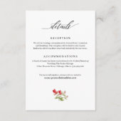 Moderne Tuinbloemen Handgeschreven Trouwinformatie Informatiekaartje (Voorkant)