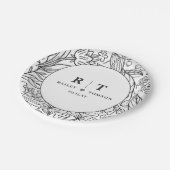 Moderne tuinbouwpartij papieren bordje (Gekanteld)