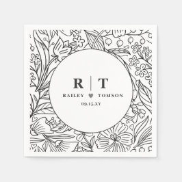 Moderne tuinbouwpartij servet