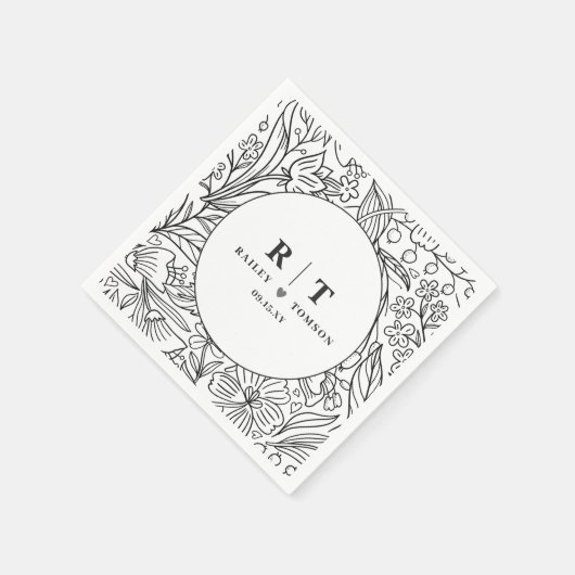 Moderne tuinbouwpartij servet (Hoek)