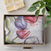 Moderne Tulip Bold Waterverf Tissuepapier (Geschenk)