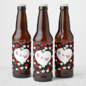 Moderne tulp Bloem Bruiloft Bier Label Etiket (Flessen)