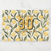 Moderne Tulp Bloemige Haar Verjaardag Likeurfles Etiket (Enkel label)