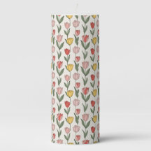 Moderne Tulp Bloemmotief Zachte Botanische Lente