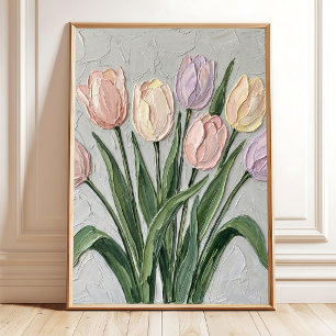 Moderne Tulp Canvasprint Muur Kunst voor Woonkamer Poster