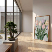 Moderne Tulp Canvasprint Muur Kunst voor Woonkamer Poster