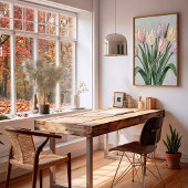 Moderne Tulp Canvasprint Muur Kunst voor Woonkamer Poster