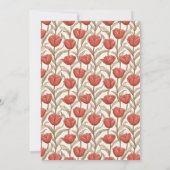 Moderne Tulp Esthetische Strandfeest Kaart (Achterkant)