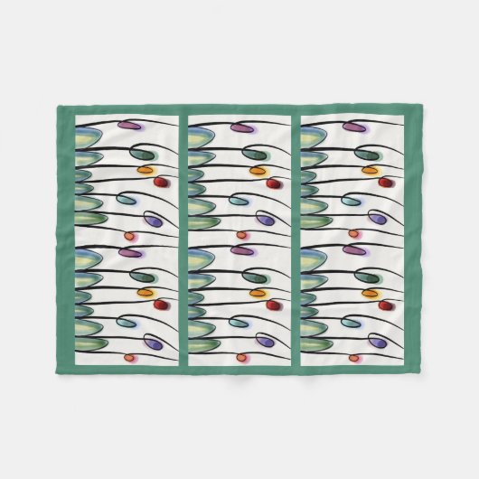 Moderne tulpen fleece deken (Voorkant (Horizontaal))