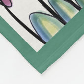 Moderne tulpen fleece deken (Hoek)