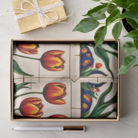 Moderne Tulpen Mooi Collectie Tissuepapier (Geschenk)
