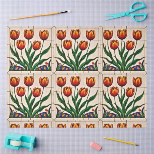 Moderne Tulpen Mooi Collectie Tissuepapier (Craft)