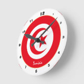 Moderne Tunesische vlag, Tunesische trendy Thuis / Ronde Klok (Hoek)