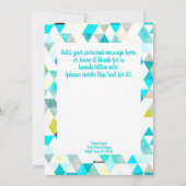 Moderne turkooise "Happy Herfst" Foto aangepast Feestdagenkaart (Achterkant)