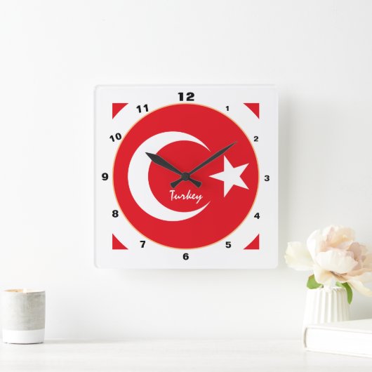 Moderne Turkse vlag, patriottisch huis van Turkije Vierkante Klok (Huis)